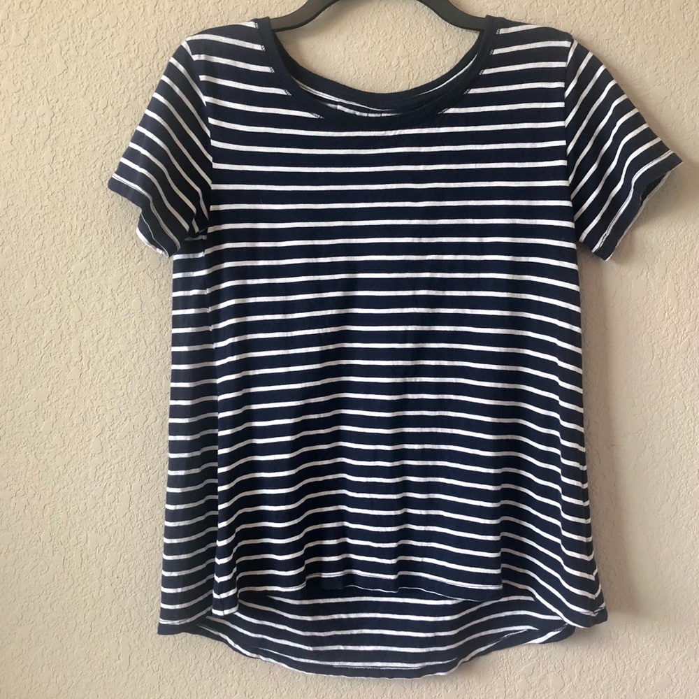 GAP Navy & white Striped Tee